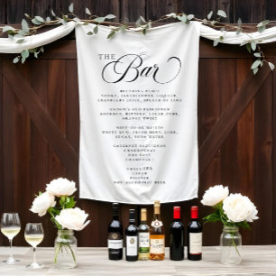 Elegante Wedding Event Bar Cocktail Menu Wandkleed