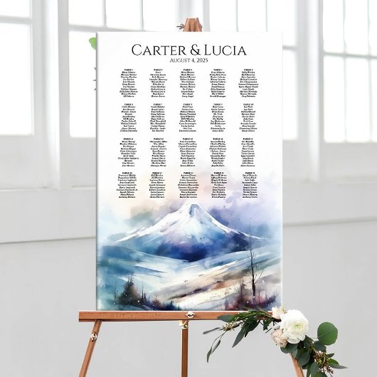 Elegante weddingstoelengrafiek vind uw stoel poster