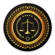 Elegante Weegschalen van Justitie Lade Knoppen - S