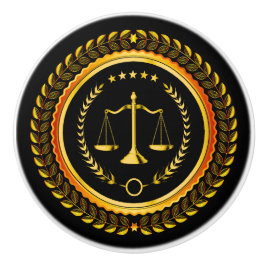 Elegante Weegschalen van Justitie Lade Knoppen - S