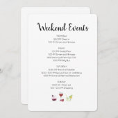 Elegante Weekend Evenementen Route Kaart (Voorkant / Achterkant)