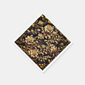 Elegante weelde: Vlaamse barok zwart en goud Servet (Hoek)