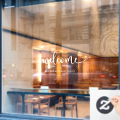 Elegante Welkom Bruiloft Cling Decal Sign - (Cafe Raam)