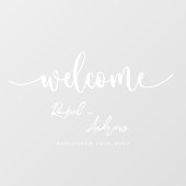 Elegante Welkom Bruiloft Cling Decal Sign - (Vel)
