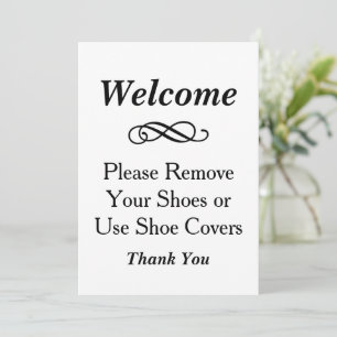 Elegante Welkom Verwijder Schoenen Bord
