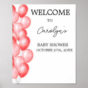 Elegante Welkomsposter voor Baby Shower Poster