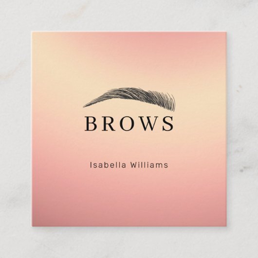 Elegante wenkbrauwen vierkante visitekaartje (Voorkant)