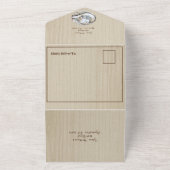 Elegante Westerne Boho bruiloft alles-in-één All In One Uitnodiging (Buitenkant)