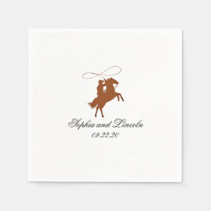 Elegante Westerne donkerbruine bruiloft Servet