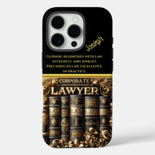 Elegante wetboeken versierd met gouden en zilveren iPhone 16 pro hoesje