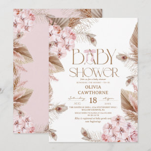 Elegante Whimsical Boho Baby Shower  Kaart