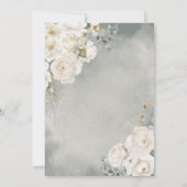 Elégante White Botanical Wedding Invitations (Dos)