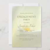 Elégante White Calla Lily Invitation Fiançailles (Devant)