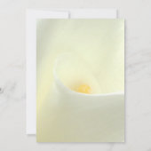 Elégante White Calla Lily Invitation Fiançailles (Dos)