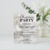 Élégante White Christmas Holiday Party Invitation (Debout devant)
