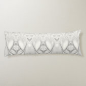 Elegante White Cream Heart Body Kussen (Achterkant)