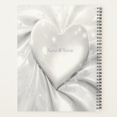 Elegante White Cream Heart Planner (Achterkant)