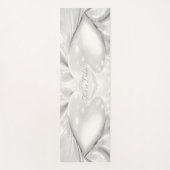 Elegante White Cream Heart Yoga Mat (Voorkant)