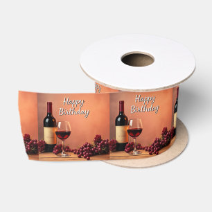 Elegante Wijngaard Gelukkig Verjaardag Wijn & Drui Lint