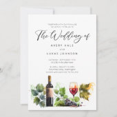 Elegante wijnmakerij bruiloft uitnodiging (Voorkant)