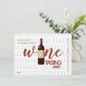 Elegante wijnproeverij uitnodigingen minimalistisc (Staand voorkant)