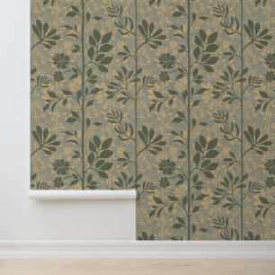 Elegante wijnstokken van botanische poëzie Aardse Behang