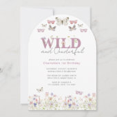 Elegante Wild & Onederful Vlinders 1e Verjaardag Kaart (Voorkant)
