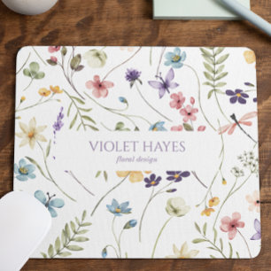 Elegante Wilde Bloem Bloemen Bloemstuk Aangepast Muismat