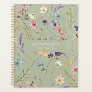 Elegante Wilde Bloem Bloemen Bloemstuk Aangepast Planner