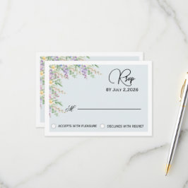 Elegante Wilde Bloem Bloemige TrouwRSVPAntwoordkaa RSVP Kaartje
