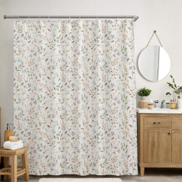 Elegante Wilde Bloem Boho Douchegordijn