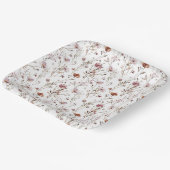 Elegante wilde bloem Boho Papieren Bordje (Gebogen)