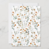 Elegante wilde bloem boho verjaardag bedankkaart (Achterkant)