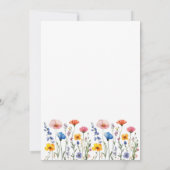 Elegante wilde bloem formele minimale trouwdag kaart (Achterkant)