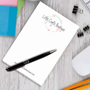 Elegante wilde bloem lijnenkunst krans post-it® notes