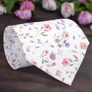 Elegante wilde bloem op witte achtergrond bruiloft stropdas