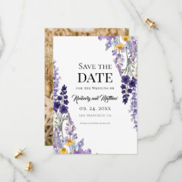 Elegante Wilde Bloem Rustieke Bruiloft Save The Date