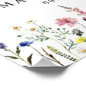 Elegante Wilde Bloemen Foto Herdenking van het Lev Poster (Hoek)