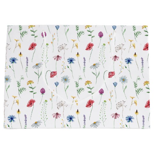 Elegante wilde bloemen groot cadeauzakje (Voorkant)