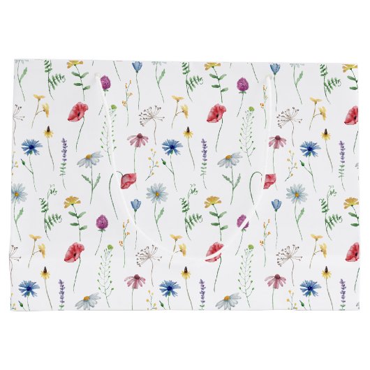 Elegante wilde bloemen groot cadeauzakje (Achterkant)