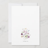 Elegante wilde bloemen Save the Date uitnodiging (Achterkant)