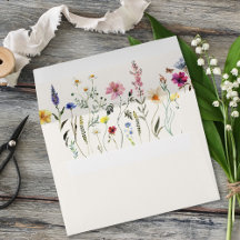 Elegante Wilde Bloemenweide Crème Bruiloft