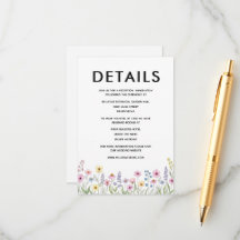 Elegante Wilde Bloemrijke Kleurrijke Detailkaart