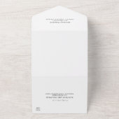 Elegante Wildflower alles in één bruiloft All In One Uitnodiging (Buitenkant)