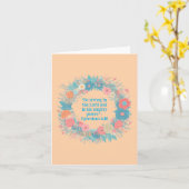 Elegante Wildflower Bloemkrans Religieuze Leeg Kaart (Gele Bloem)