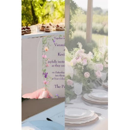 Elegante Wildflower Clear Acryl Huwelijksuitnodigi Acryl Uitnodigingen