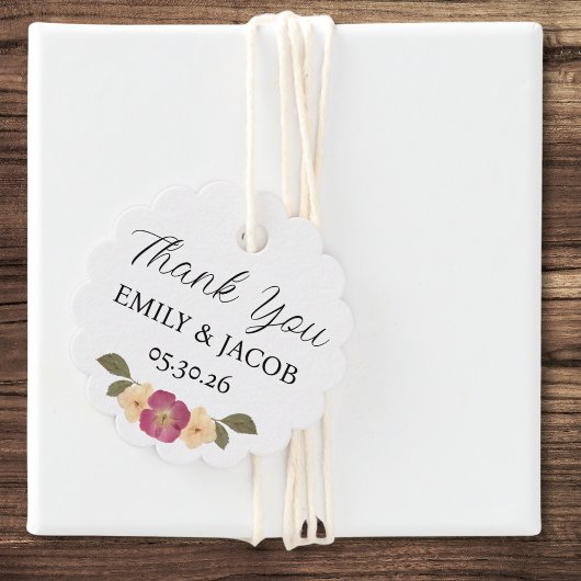 Elegante Wildflower Garden Boho Wedding Bedankt Bedankjes Labels