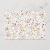 Elegante Wildflower Garden Tea Party Luier Raffle Informatiekaartje (Achterkant)