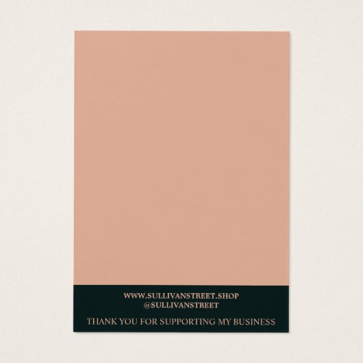 Elegante Wildflower Ketting Oorbel Display Kaart (Achterkant)