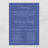 Elegante Wildflower krans Zomer bruiloft Welkom Programma (Achterkant)